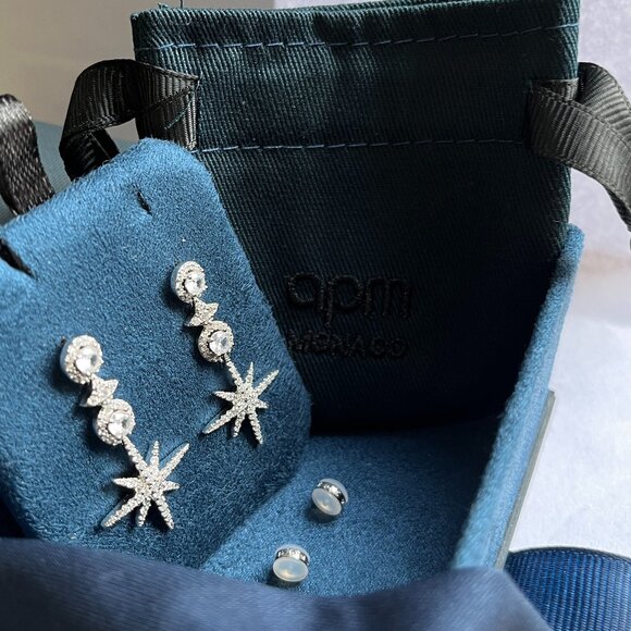 Silver Star Drop Earrings ✨ - Picture 4 of 6